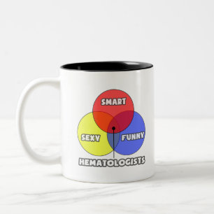 Venn Diagram .. Hematologists Two-Tone Coffee Mug