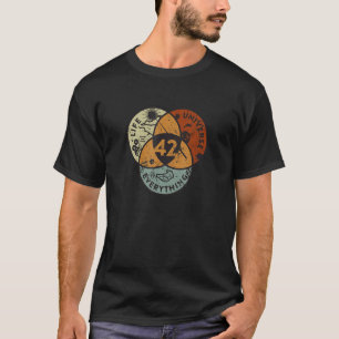 Venn Diagram Life The Universe And Everything - 42 T-Shirt