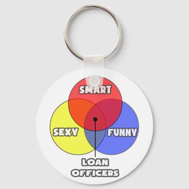Venn Diagram .. Loan Officers Keychain (Front)