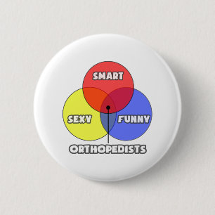 Venn Diagram .. Orthopedists Pinback Button
