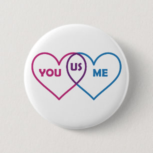 Venn Diagram Valentine - You Me Us Button