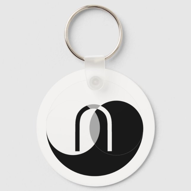 Venn Intersection YinYang Keychain (Front)