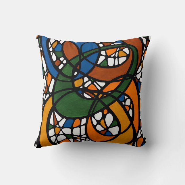 Venn Tangle Throw Pillow (Back)