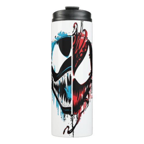 Venom and Carnage Split Inked Face Graphic Thermal Tumbler