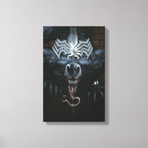 Venom Crawling Down Wall Canvas Print