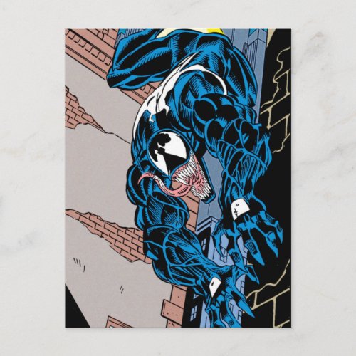 Venom Downward Leap Comic Panel Postcard