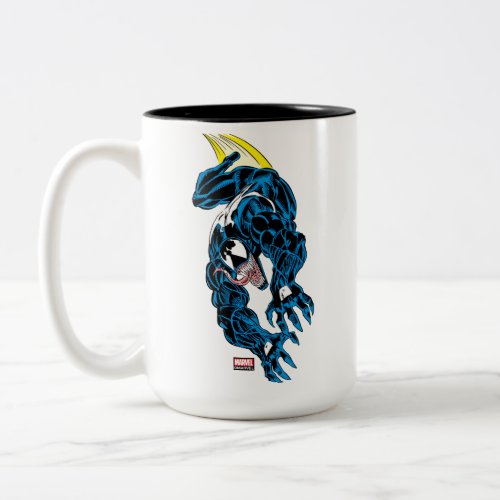 Venom Downward Leap Comic Panel Two_Tone Coffee Mug