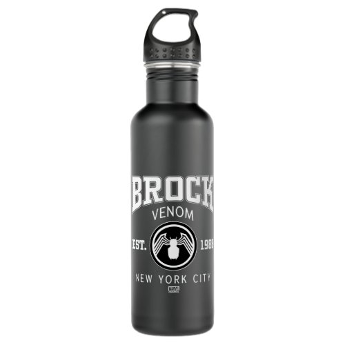 Venom Eddie Brock Collegiate Logo Stainless Steel Water Bottle