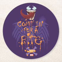 Venom Halloween Trap Round Paper Coaster