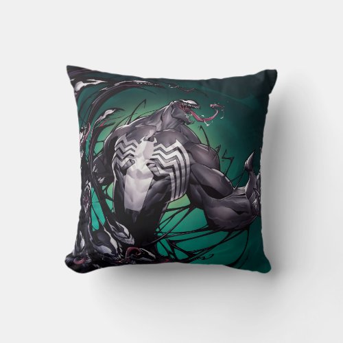 Venom Wave of Tendril Heads Throw Pillow