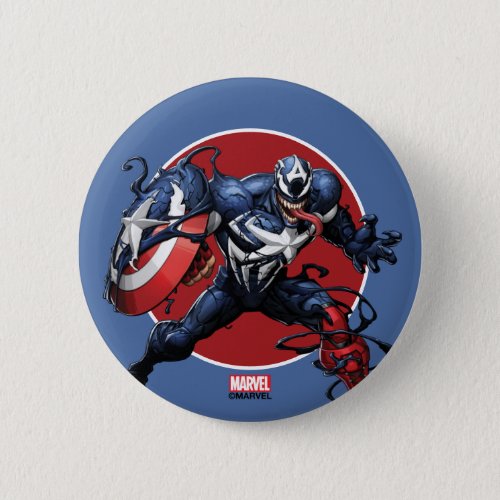 Venomized Captain America Button