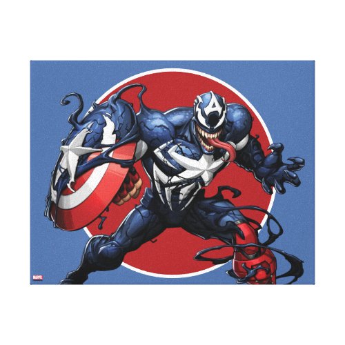 Venomized Captain America Canvas Print