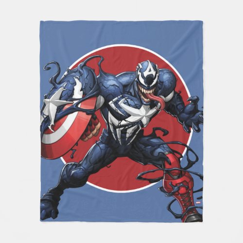Venomized Captain America Fleece Blanket