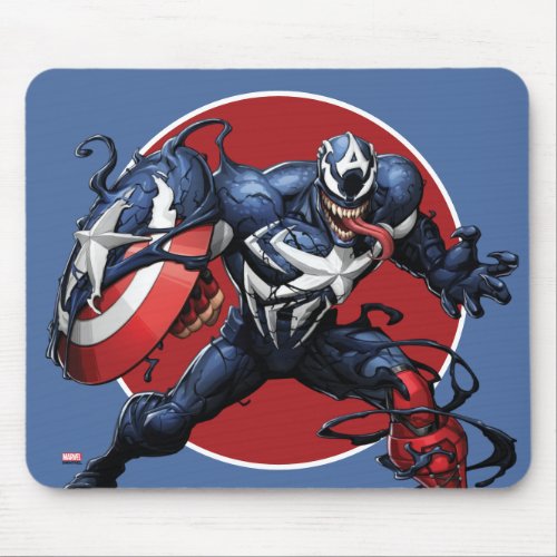 Venomized Captain America Mouse Pad