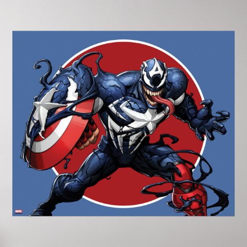 Venomized Captain America Poster