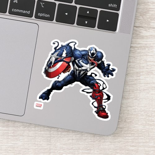 Venomized Captain America Sticker