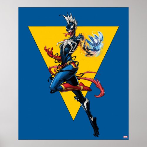 Venomized Captain Marvel Poster