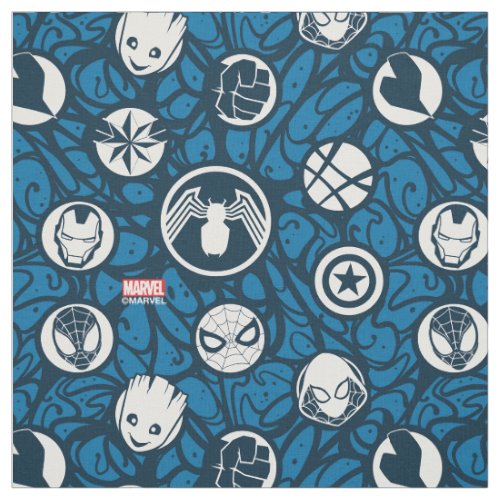Venomized Hero Logo Pattern Fabric