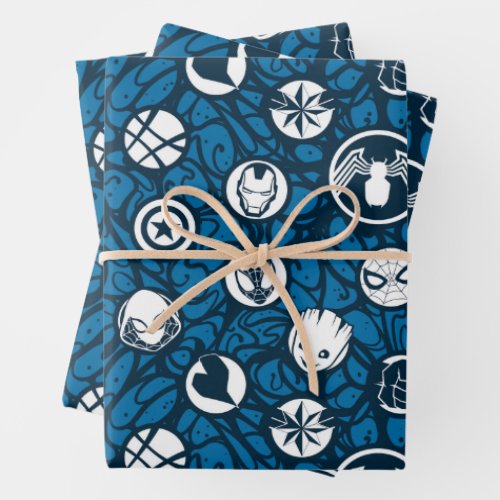 Venomized Hero Logo Pattern Wrapping Paper Sheets