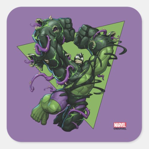 Venomized Hulk Square Sticker