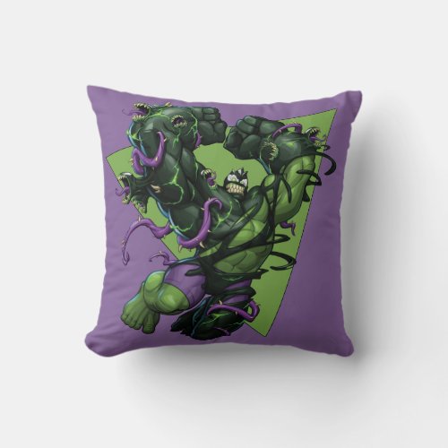 Venomized Hulk Throw Pillow