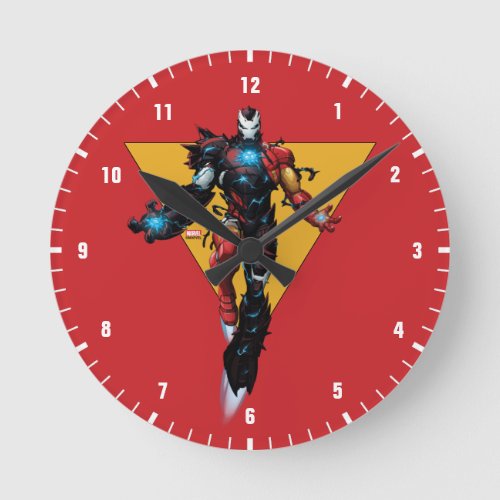 Venomized Iron Man Round Clock