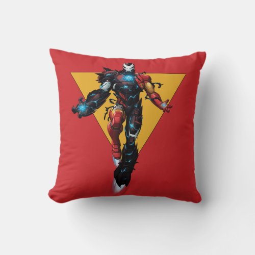 Venomized Iron Man Throw Pillow