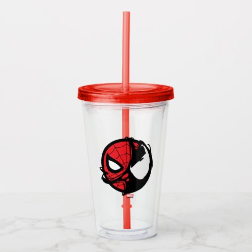 Venomized Spider_Man Logo Acrylic Tumbler
