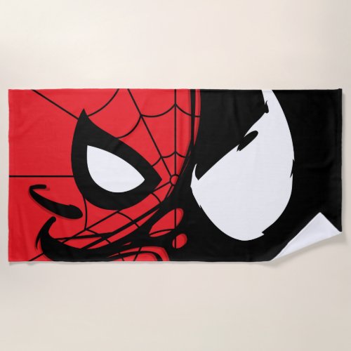 Venomized Spider_Man Logo Beach Towel