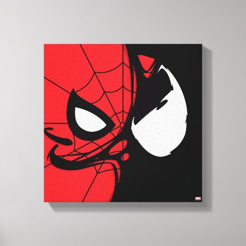 Venomized Spider_Man Logo Canvas Print