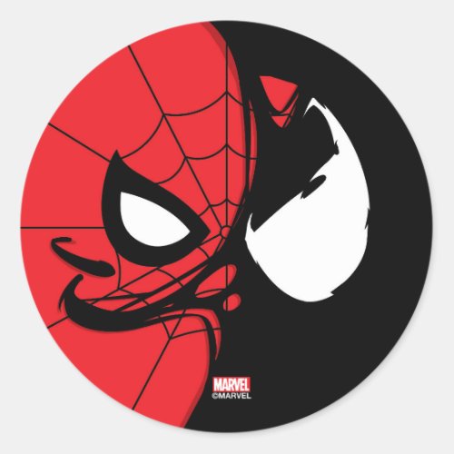 Venomized Spider_Man Logo Classic Round Sticker