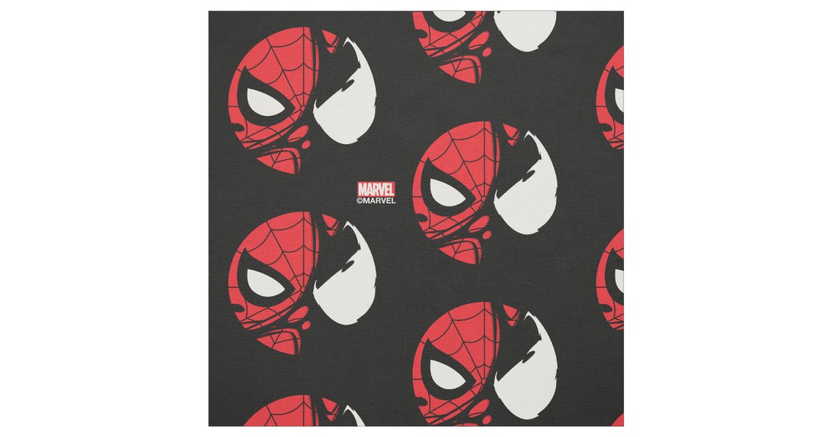 Venomized Spider-Man Logo Fabric | Zazzle