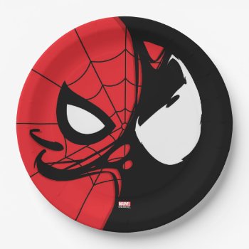Venomized Spider-man Logo Paper Plates by spidermanclassics at Zazzle