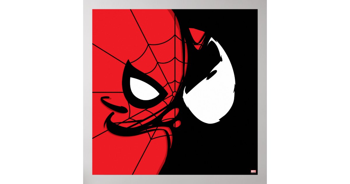 Venomized Spider-Man Logo Sticker, Zazzle