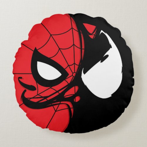 Venomized Spider_Man Logo Round Pillow