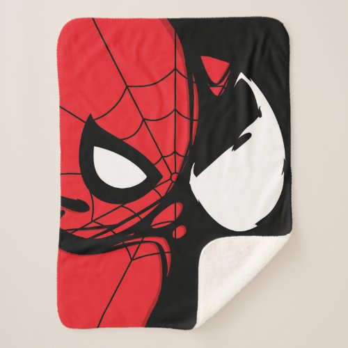 Venomized Spider_Man Logo Sherpa Blanket