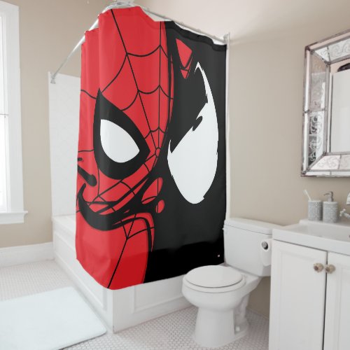 Venomized Spider_Man Logo Shower Curtain