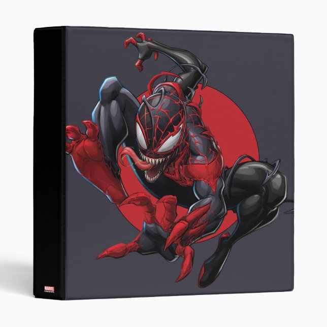 Venomized Spider-Man Miles Morales 3 Ring Binder (Front/Spine)