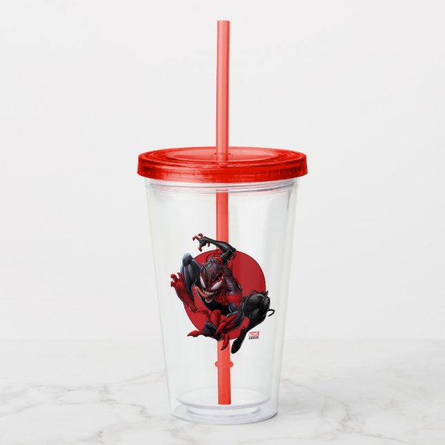 Venomized Spider-Man Miles Morales Acrylic Tumbler (Front)