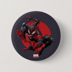 Venomized Spider-Man Miles Morales Button
