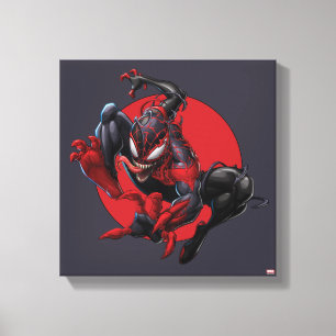 Venomized Spider-Man Miles Morales Canvas Print