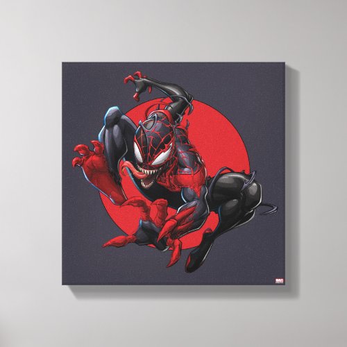 Venomized Spider_Man Miles Morales Canvas Print