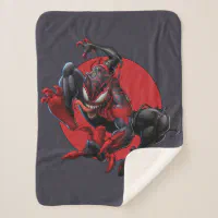 Venomized Spider Man Miles Morales Sherpa Blanket Zazzle