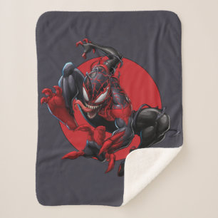 Venomized Spider-Man Miles Morales Sherpa Blanket