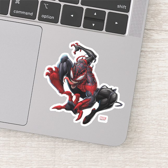 Venomized Spider-Man Miles Morales Sticker (Detail)