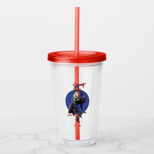 Venomized Spider_Man Peter Parker Acrylic Tumbler