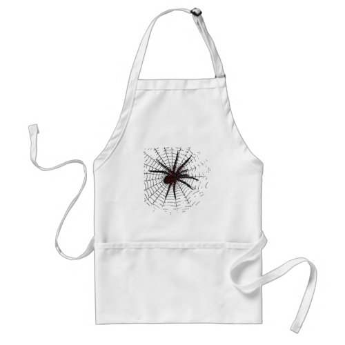 Venomous Black Spider Scary Insect Art Adult Apron