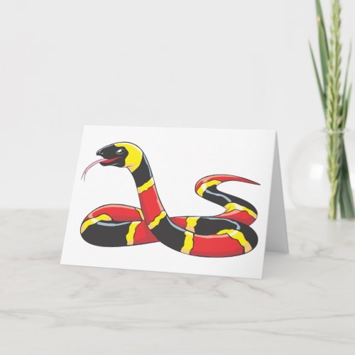 Venomous Eastern Coral Snake Holiday Card