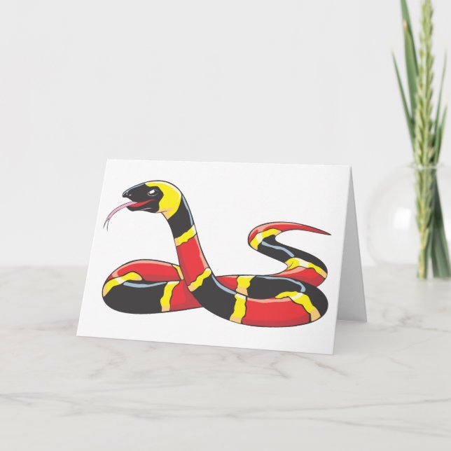 Venomous Eastern Coral Snake Holiday Card (Front)