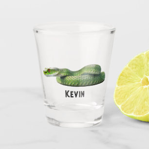 Venomous Green Snake With Your Name Shot Glass